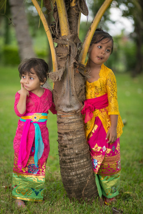 Balinese children dressed in traditional clothes