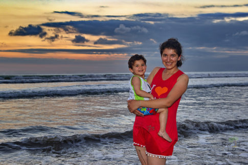 Family photography at Kuta beach - Bali