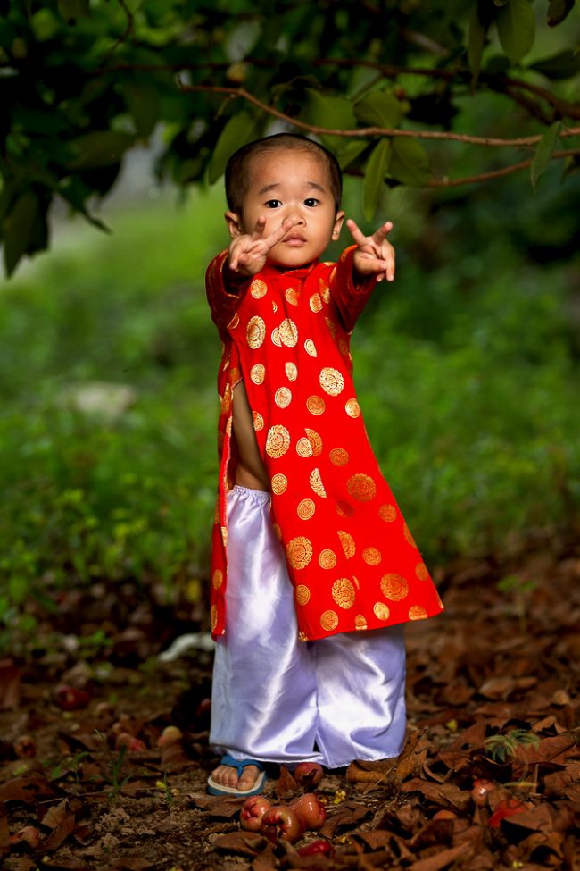 Kid with Ao Dai - Vietnam