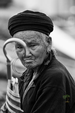 Old woman and umbrella