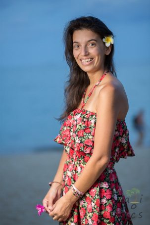Portrait woman plumeria