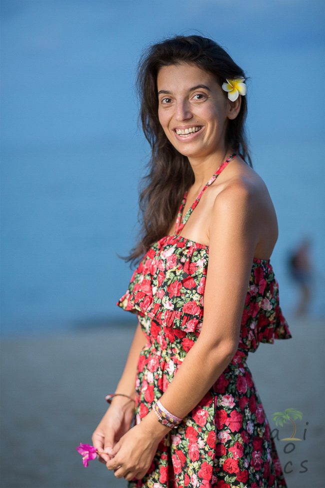 Portrait woman plumeria