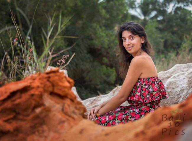 Portrait woman red dress