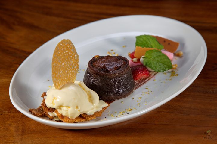 Delicious choco melt in Bali