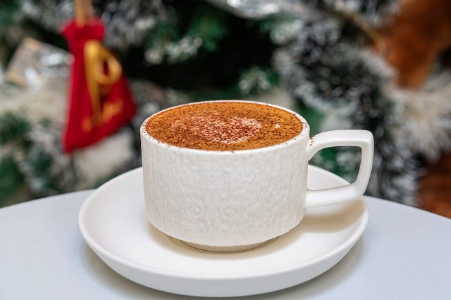 Christmas tree cappuccino