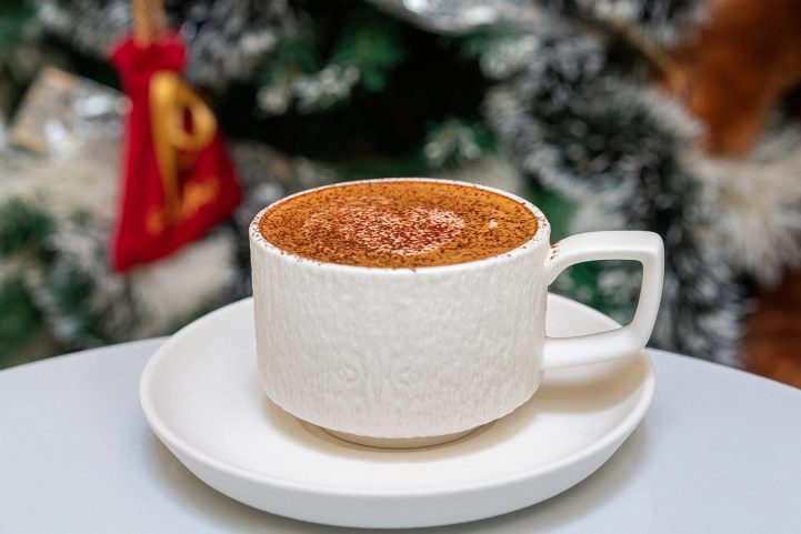 Christmas tree cappuccino