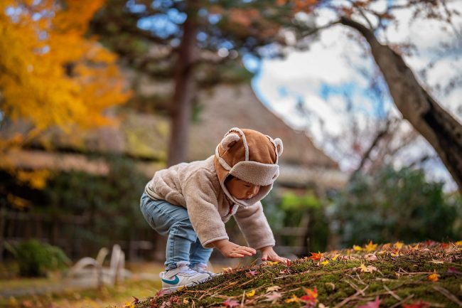 Kid photo session Japan autumn