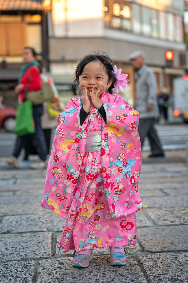Small girl with kimono